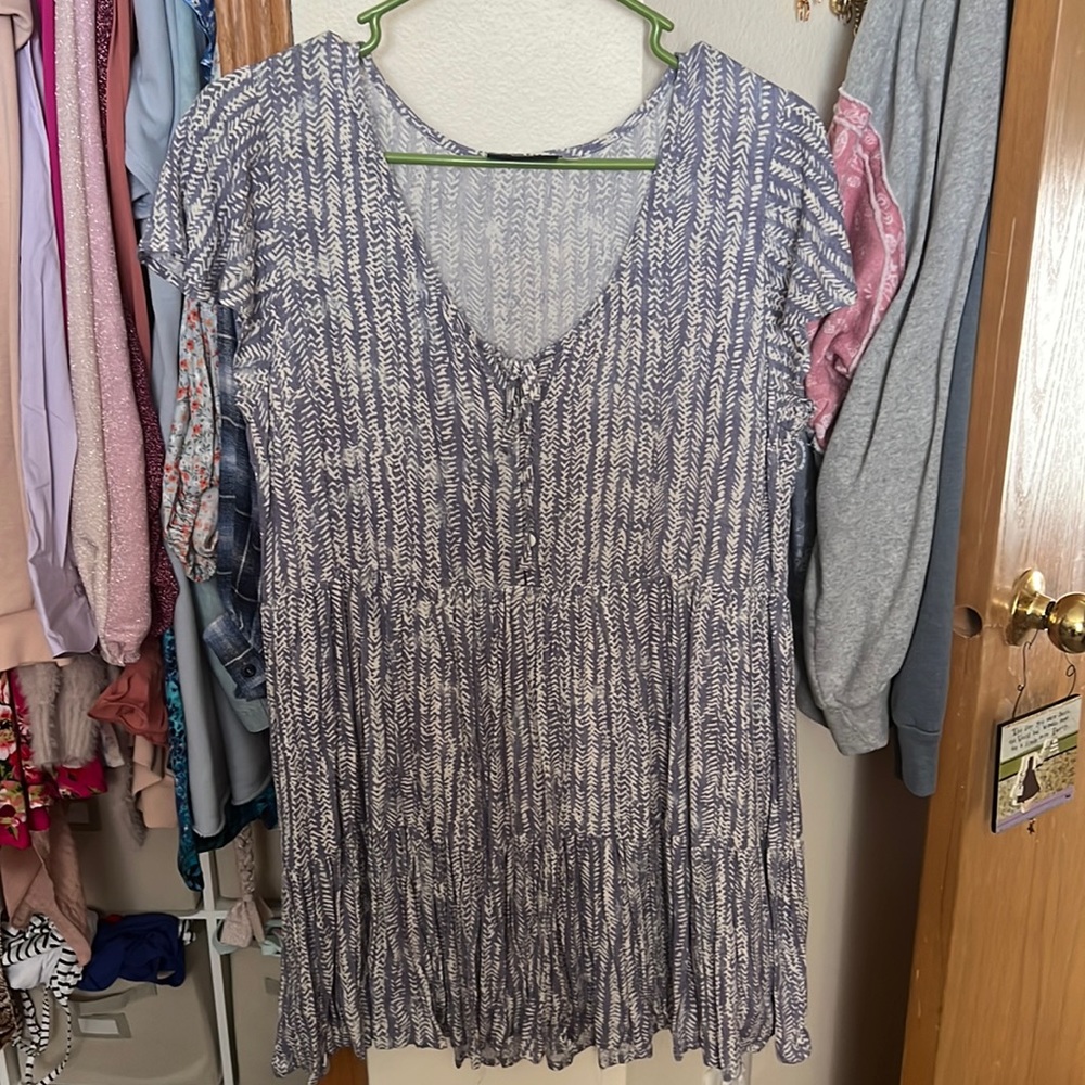 Blue baby doll dress